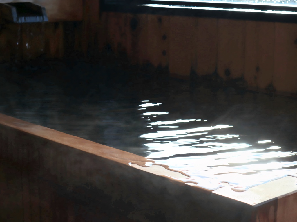 お部屋で掛け流し温泉