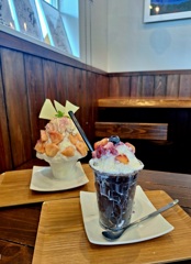 ももミルクとクラッシュアイス