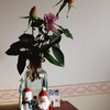 庭の花を飾る