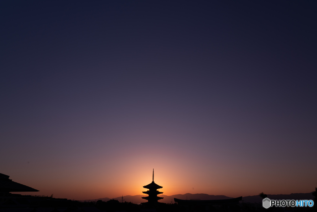 京の夕暮れ（八坂の塔）3