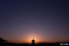 京の夕暮れ（八坂の塔）3