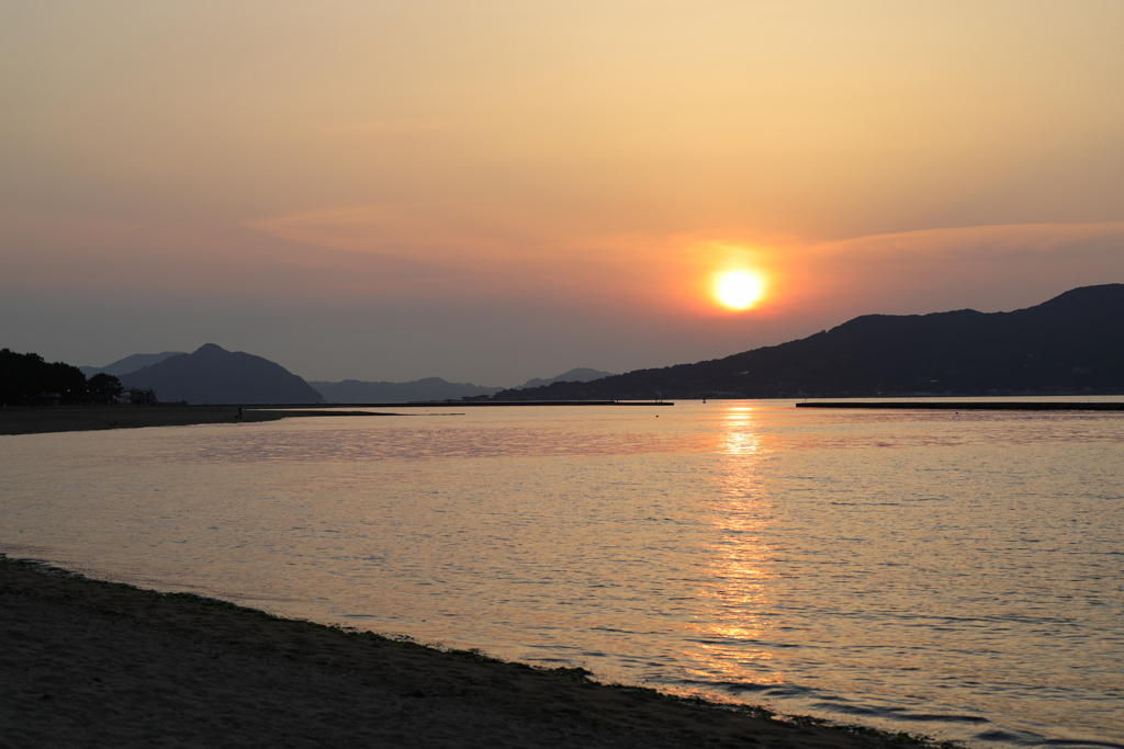 愛宕浜の夕日