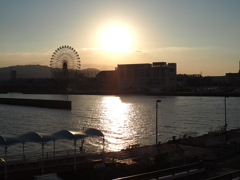 姪浜港の夕景