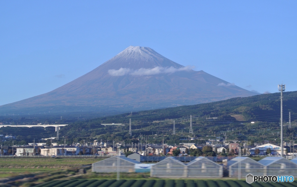 東海道新幹線車窓-新富士付近