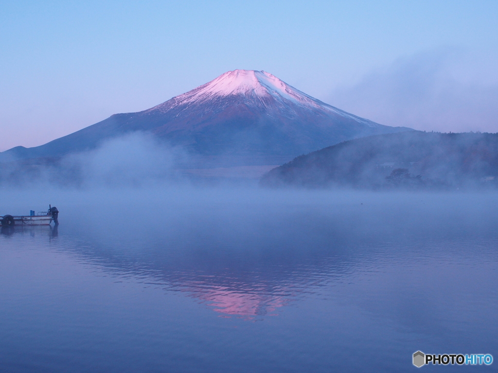 山中湖にて
