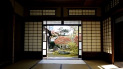 障子の向こうは。