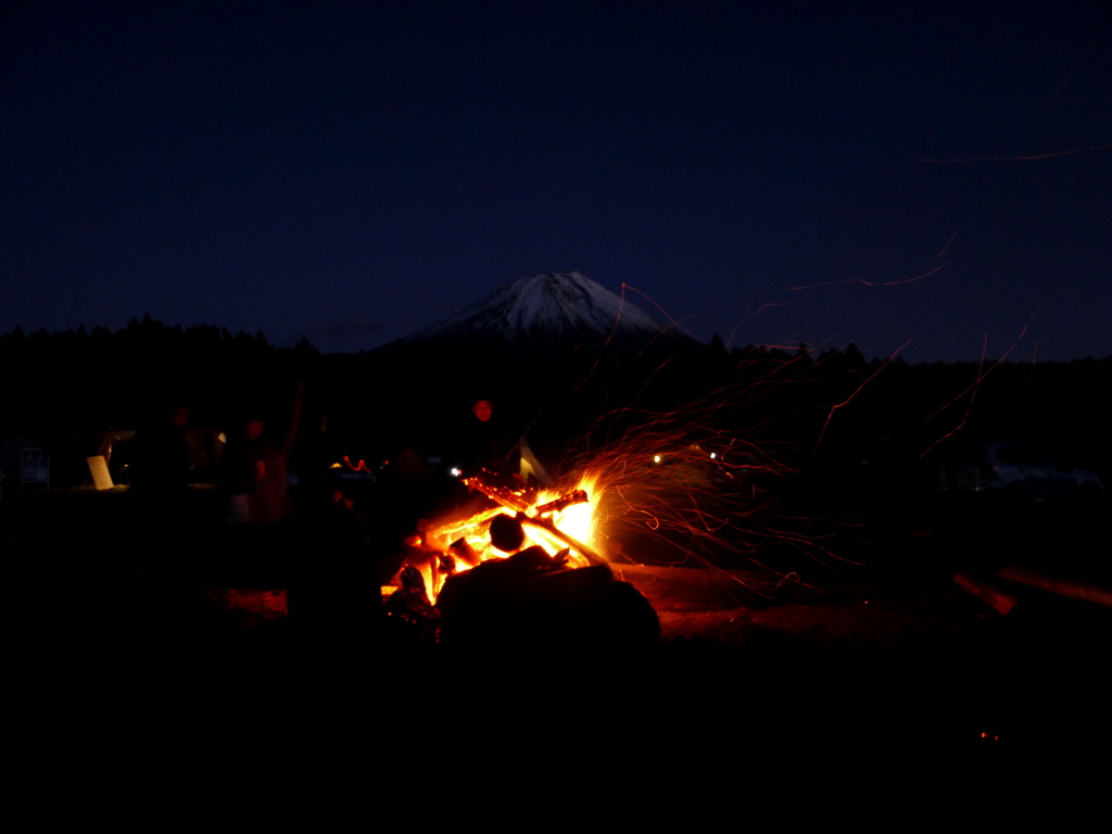 富士山を望む。