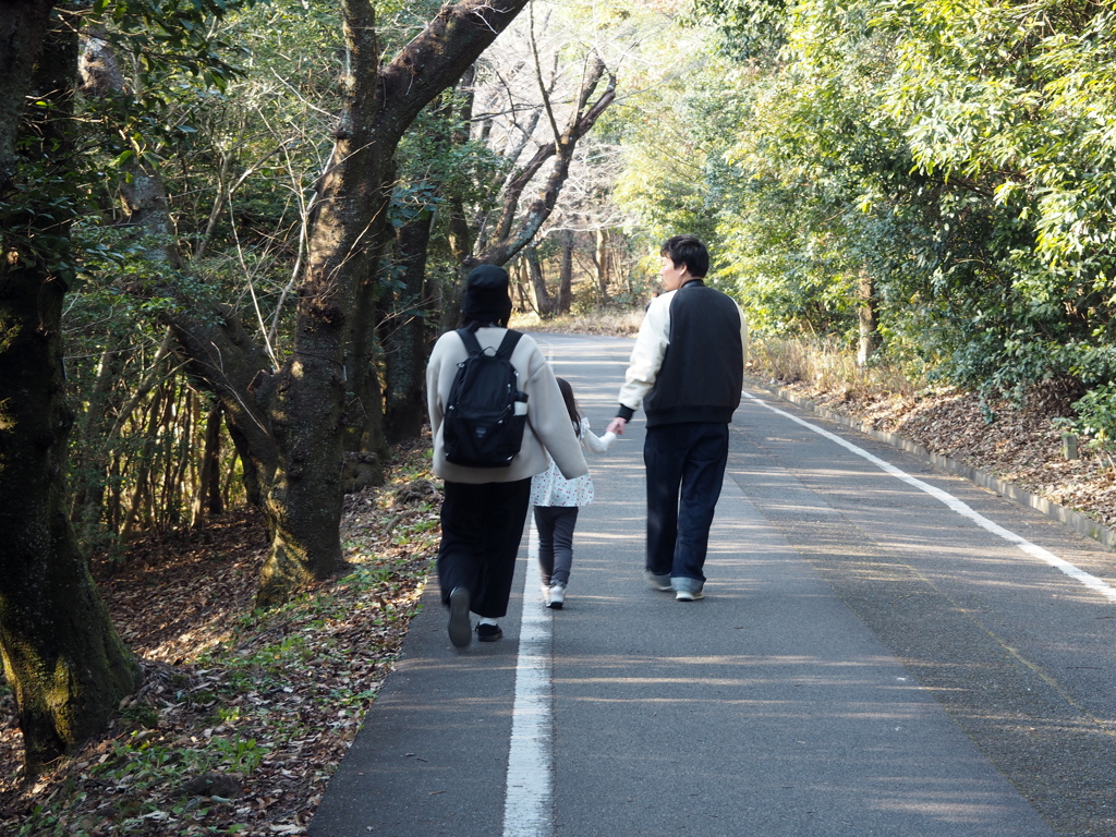 家族で散歩