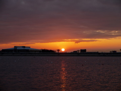 久しぶりの夕陽撮影。