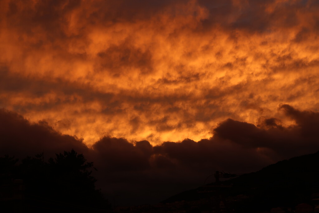 不気味な夕焼け