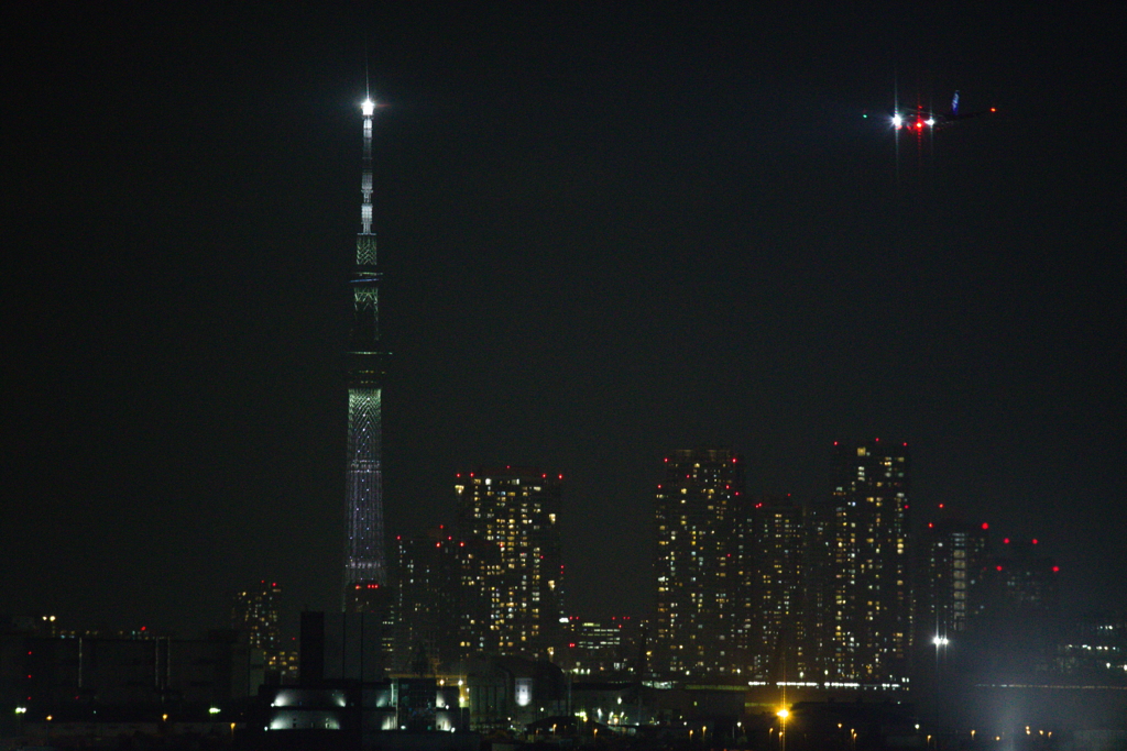 スカイツリーとヒコーキ