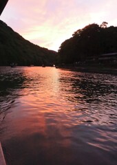 綺麗な夕景の大堰川　Ⅰ