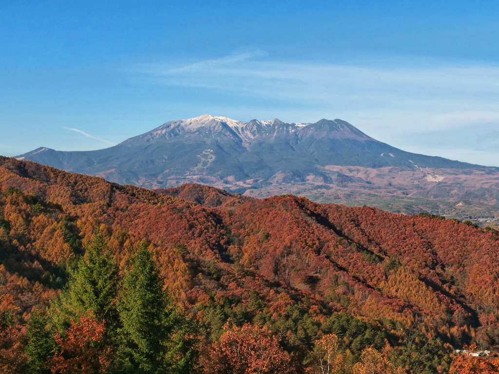 開田高原から望む御岳山