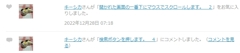コメントが入っているかの確認