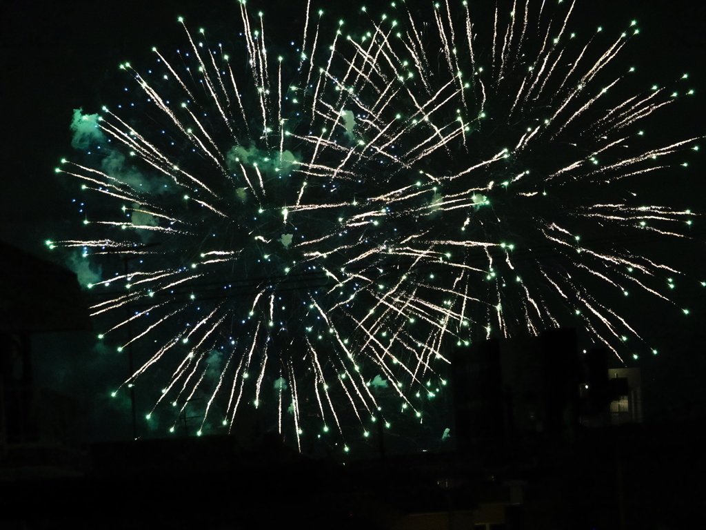 二子玉川の花火大会を自宅ベランダから　⑫
