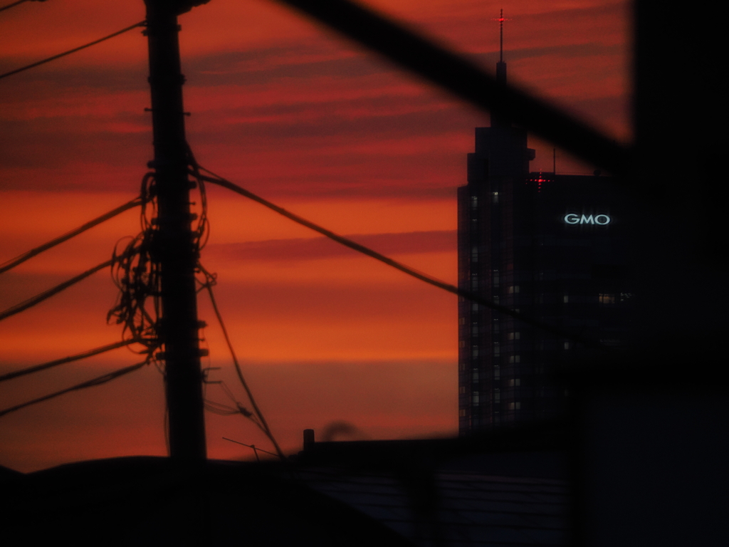 我が家から見る夕焼け　③