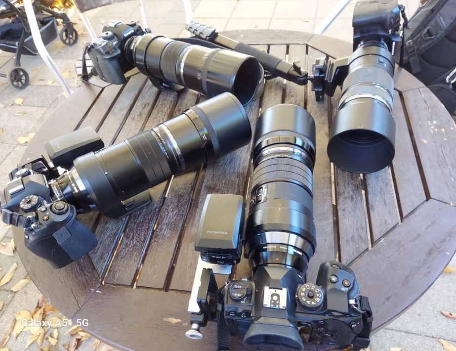 昭和記念公園　四人のオフ会　　OMSYSTEM３機とOLYMPUS１機