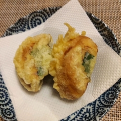揚げ高遠饅頭シソの葉入り　大好きな揚げ高遠饅頭を妻に作ってもらいました。