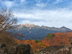 石切り場から見る御岳山