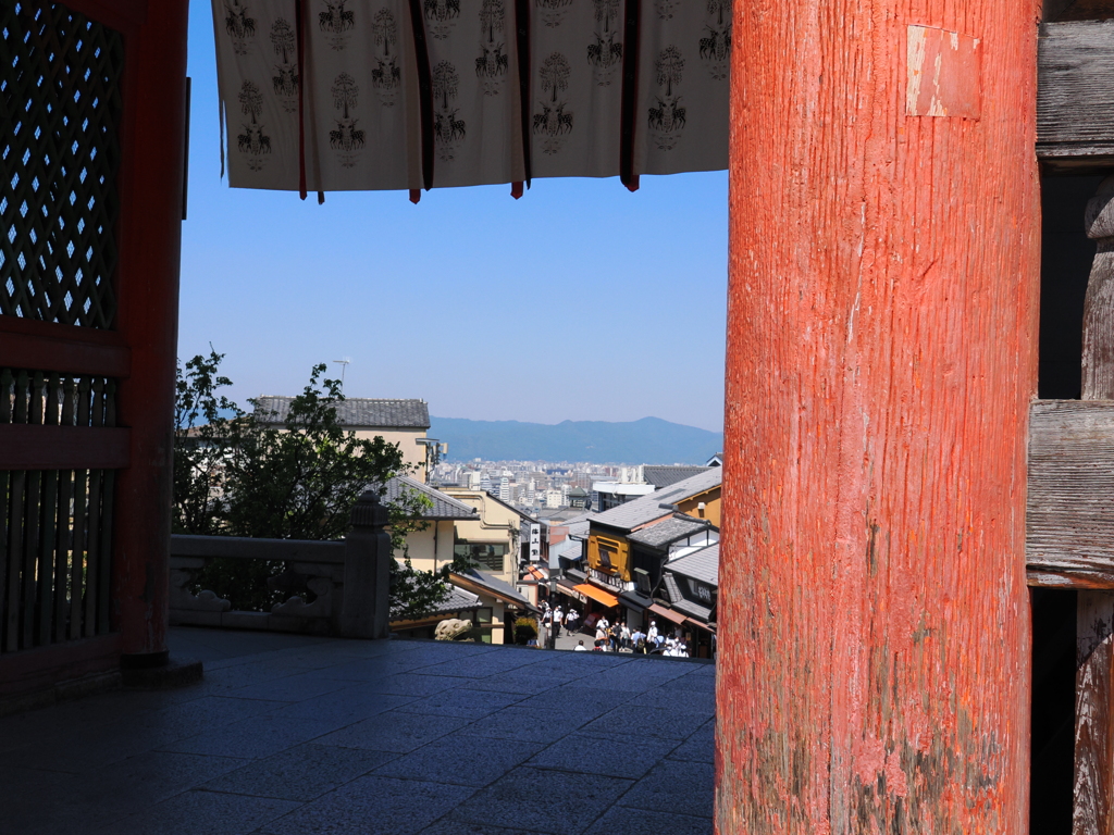 清水寺から京都街を眺める