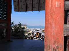 清水寺から京都街を眺める