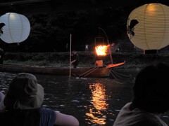 鵜飼見学　屋形船より