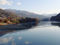 美和ダム湖の夕景