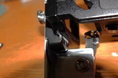 カメラ底に取り付けた照準器ジグ　⑤