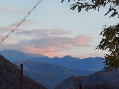 夕景の雲が素敵　　高遠