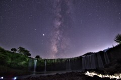 原尻の滝と天の川