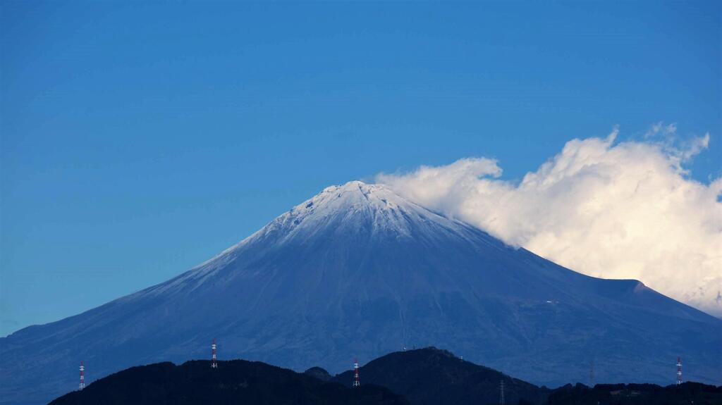 初冬の富士山