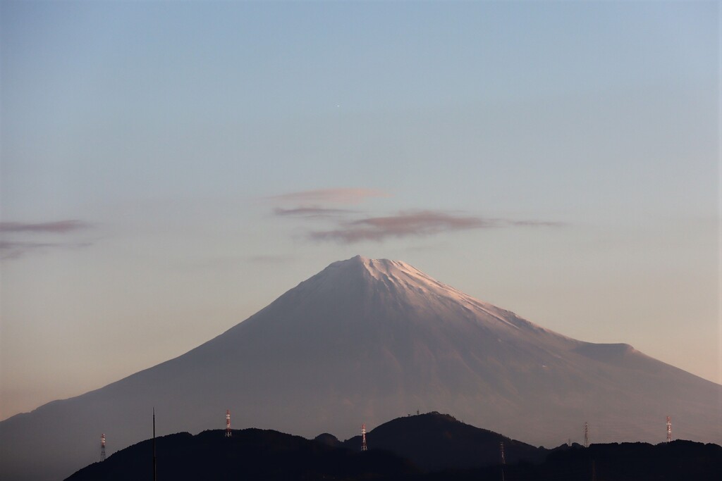 今朝の富士山 