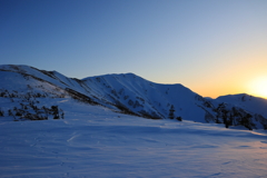 小蓮華山の静かな夕景