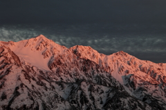 白馬三山の夜明け