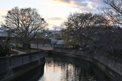 冬の小運河
