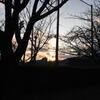 グランドの夕日