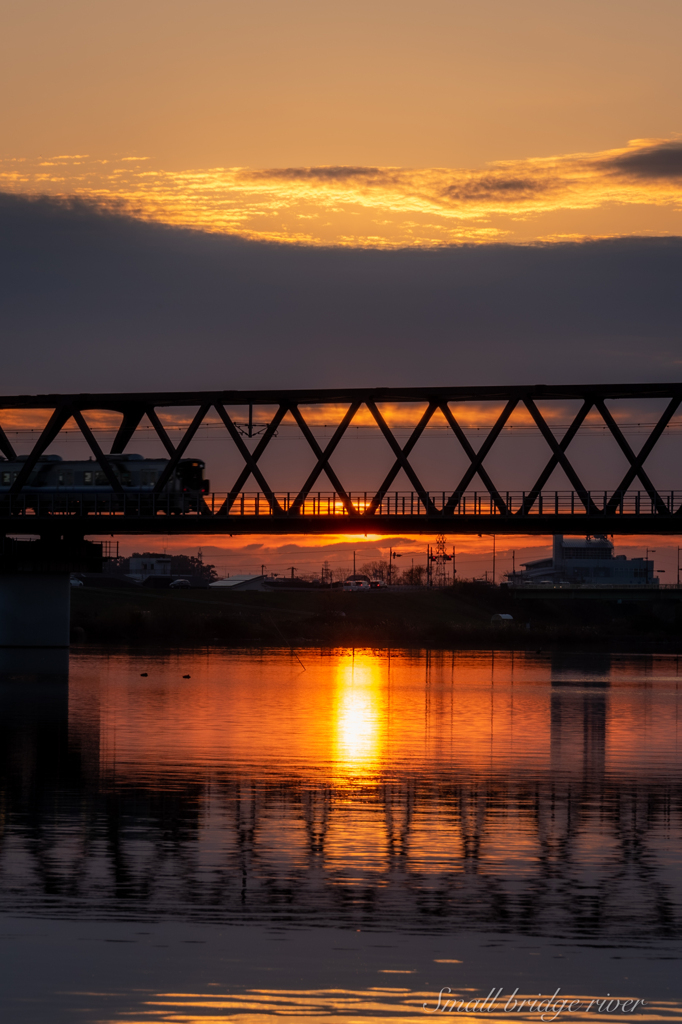 夕陽と阪和線