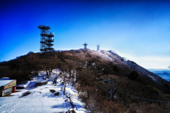 銀雪の筑波山