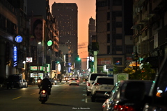 日没街の明かり