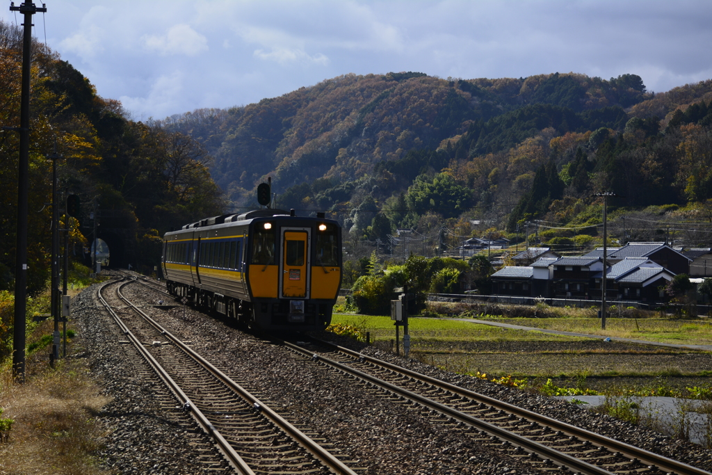 平福駅にて