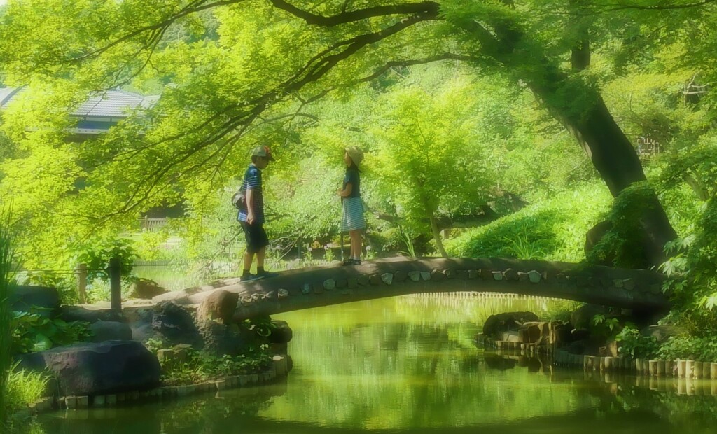 橋の上