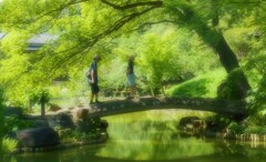橋の上