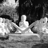 Praying children at Five Senses garden