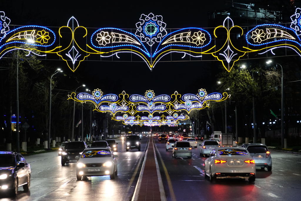 Main road in Tashkent