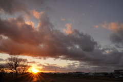 今日の夕日