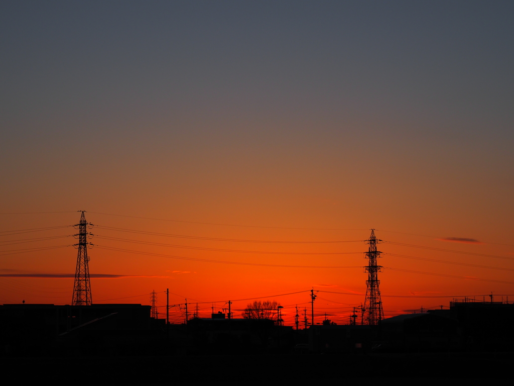 今日の夕焼け