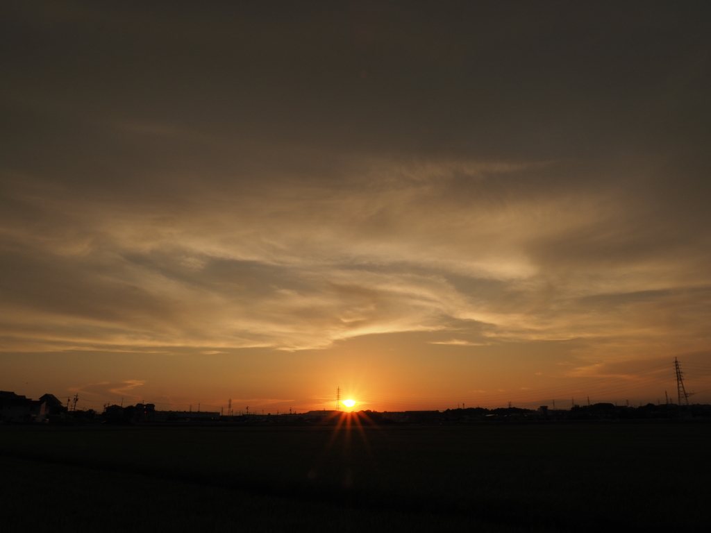 今日の夕日