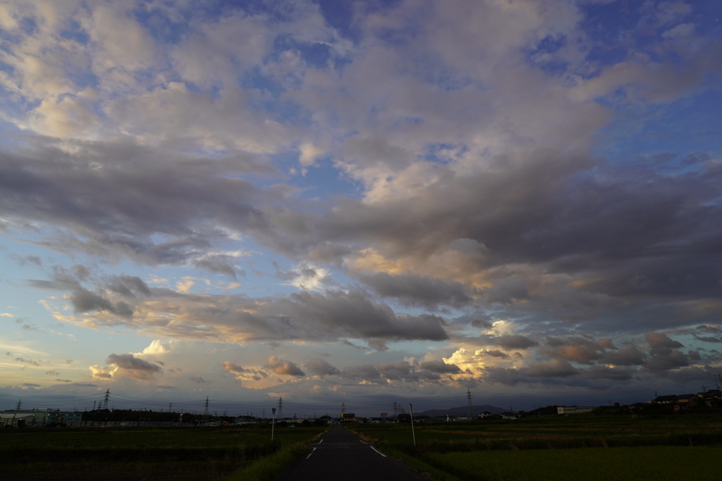 台風接近の空