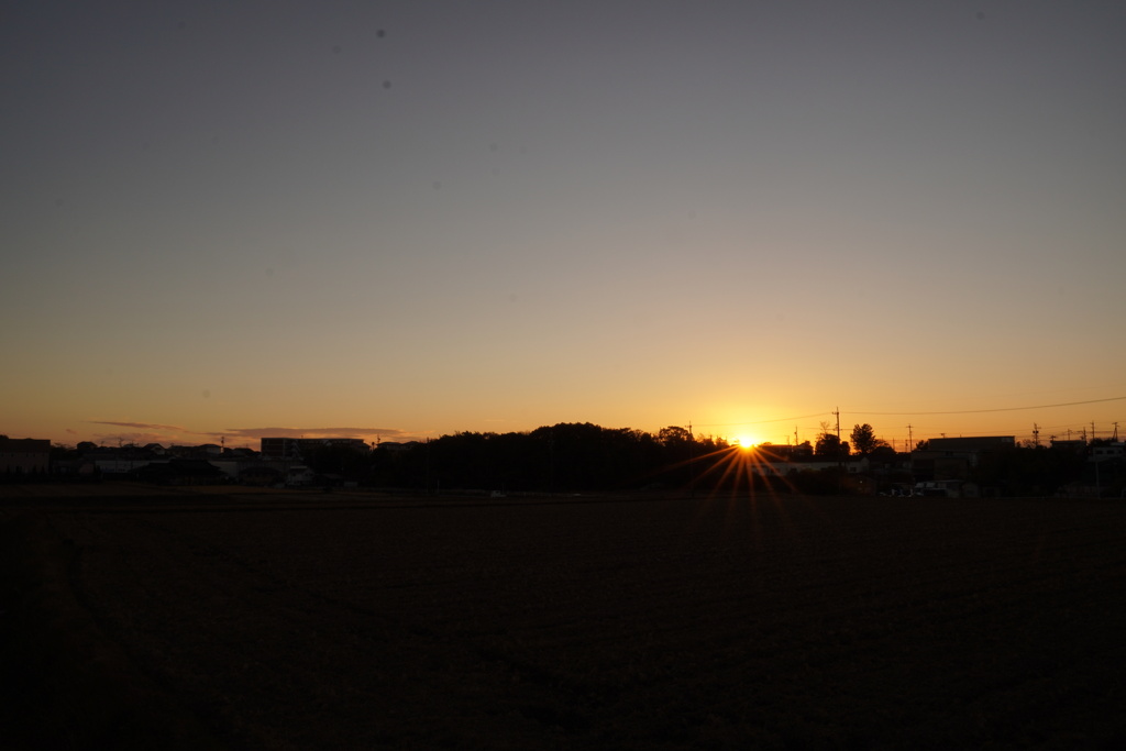 今日の夕日