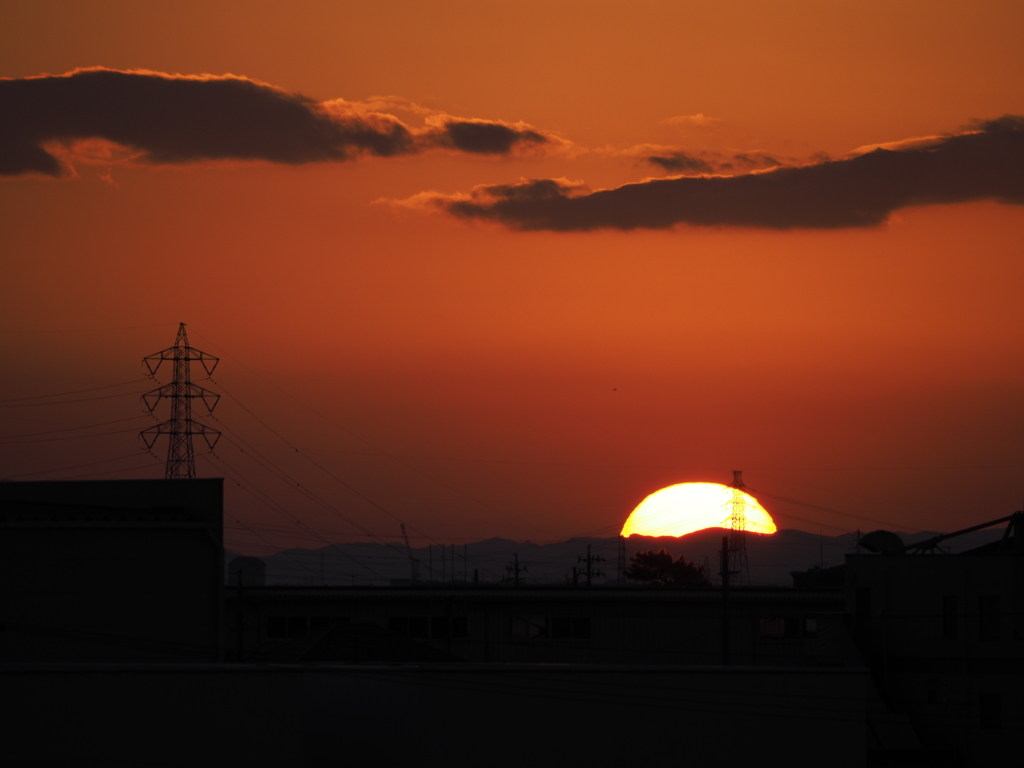 夕日